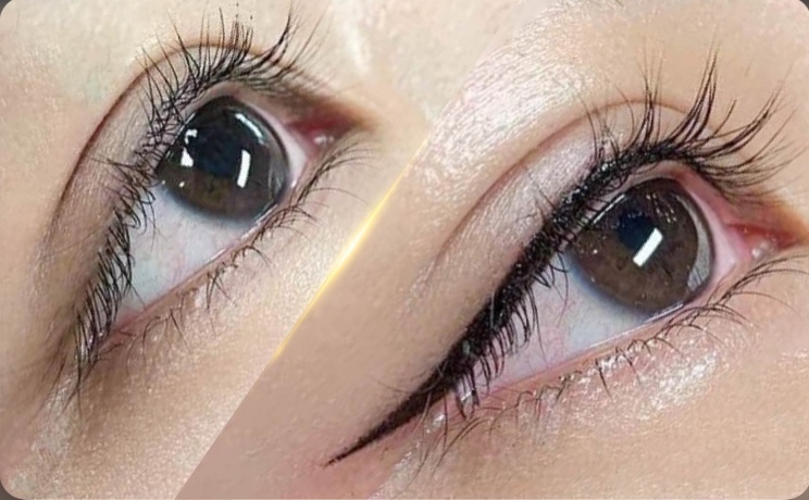 phun mí eyeliner sẽ là sự kết hợp hài hòa giữa kỹ thuật phun mi vi chạm với hiệu ứng phun mí eyeliner để tạo ra được nét nổi bật cho đôi mắt của khách hàng.