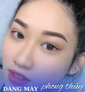 xăm lông mày phong thủy