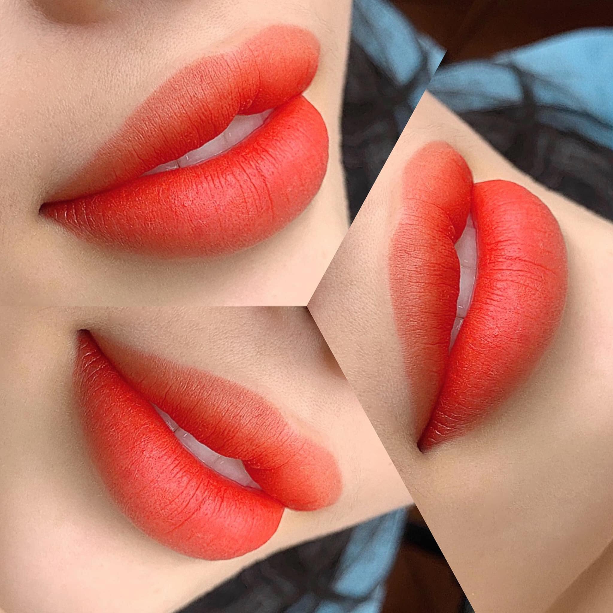 phun môi hồng tự nhiên