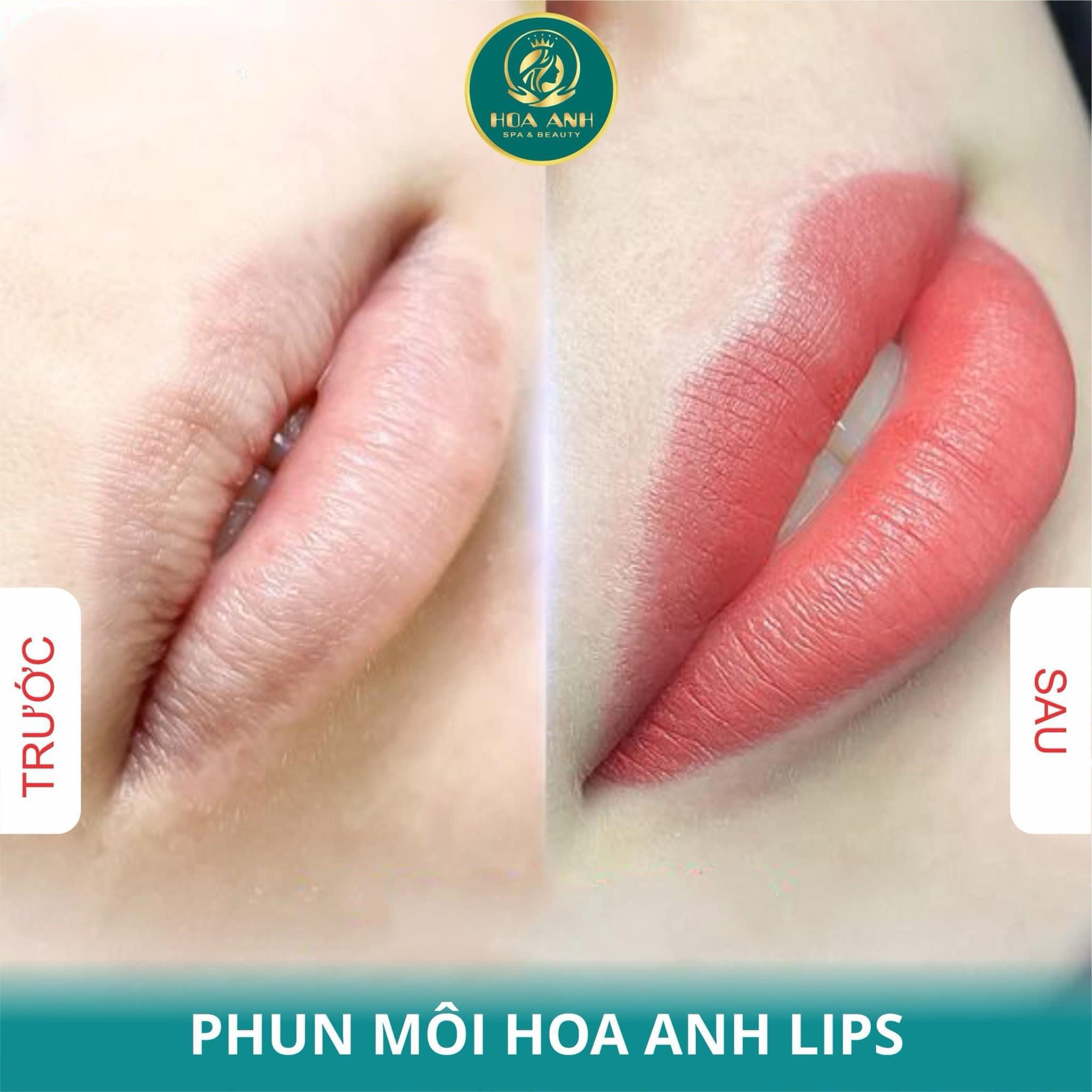 phun môi hồng nude