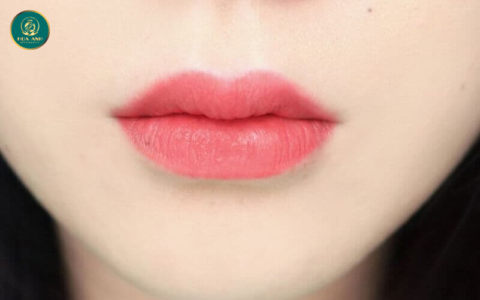 phun môi hồng cam sữa