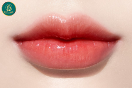 phun môi hồng cam sữa