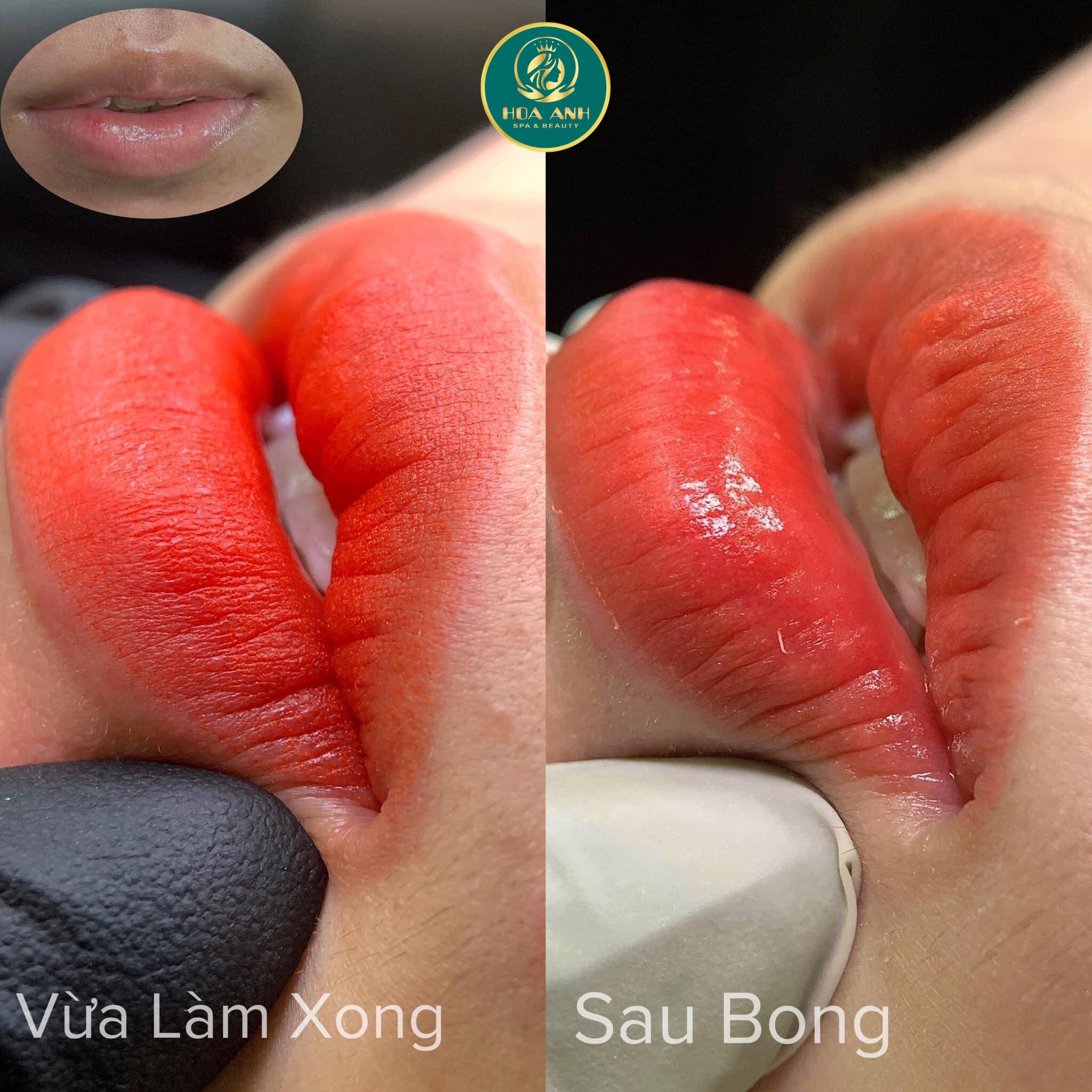 phun môi bong đậm