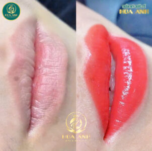 phun môi bóng đẹp