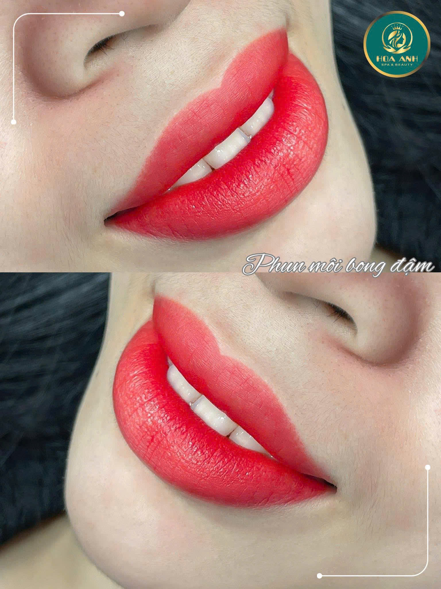 phun môi bong đậm