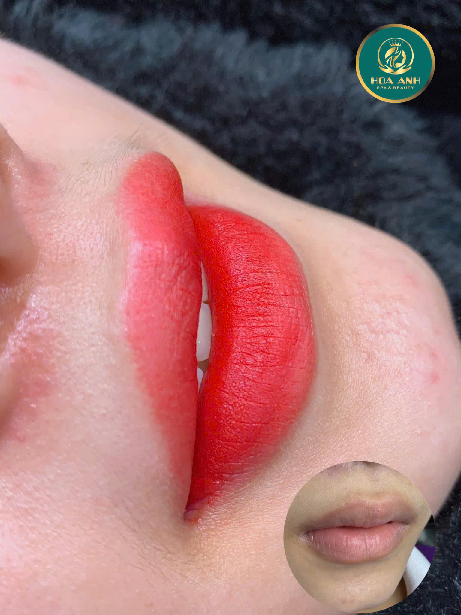 phun môi bong đậm