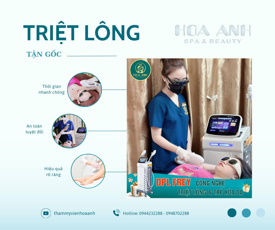 triệt lông các vùng