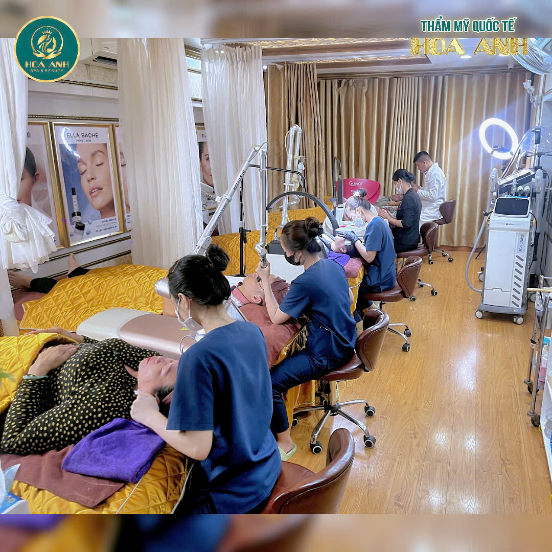 phòng chăm sóc điều trị da tại Hoa Anh